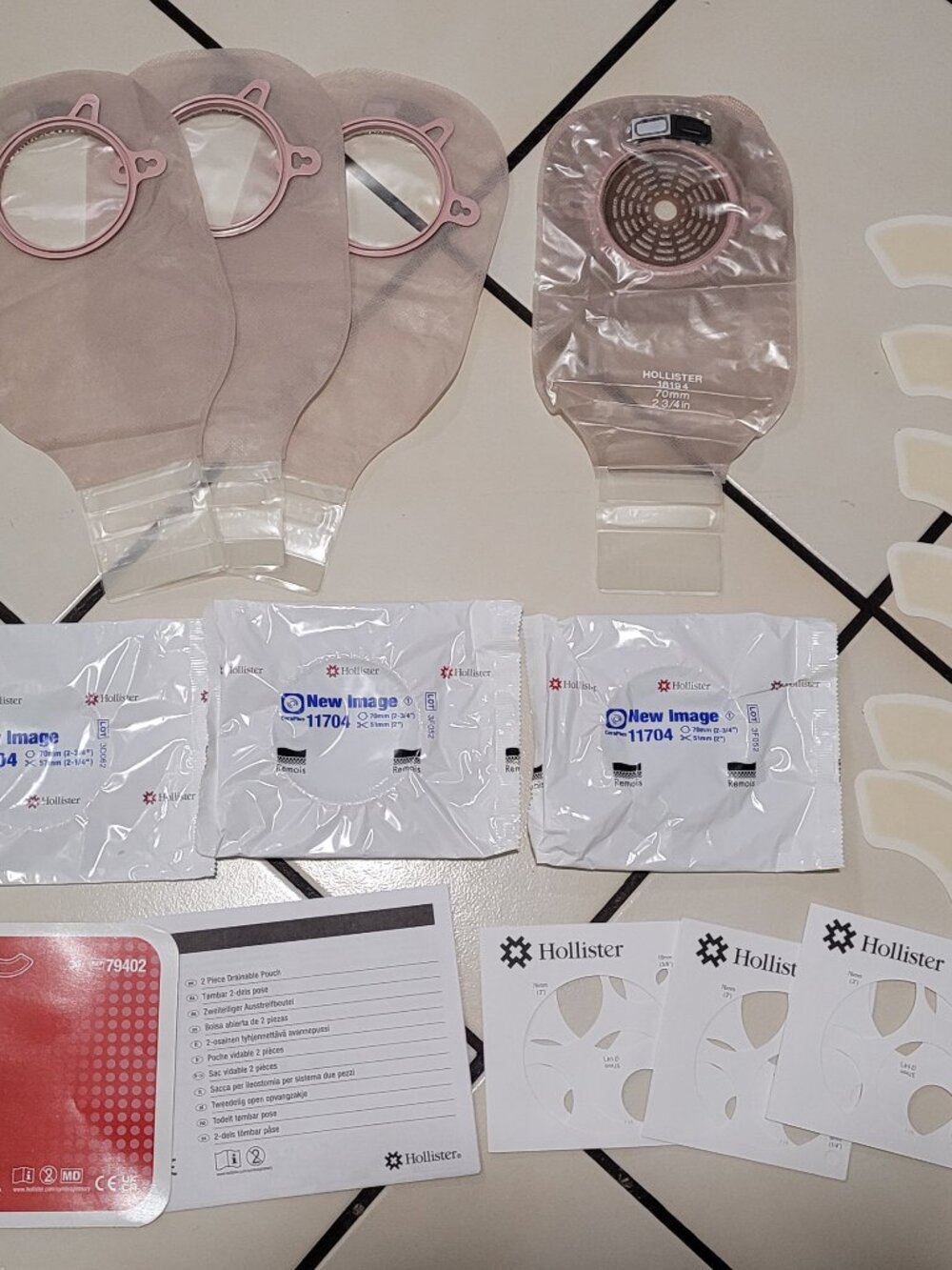 Hollister ostomy pouch, Transparent 18194 / 14603 and 11704 Barrier